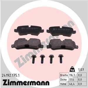 Bromsbeläggsats, Bakaxel, land rover discovery iii, discovery iv, range rover iii, range rover sport i, LR010664, LR015519, LR0