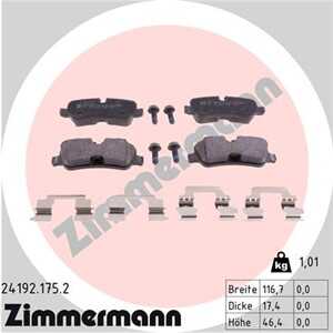 Bromsbeläggsats, Bakaxel, land rover discovery iii, discovery iv, range rover iii, range rover sport i, LR010664, LR015519, LR0