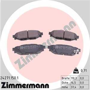 Bromsbeläggsats, Bakaxel, subaru,toyota, 26696-AG010, 26696-AG020, 26696AG030, 26696-AG030, 26696AG031, 26696-AG031, 26696AG051