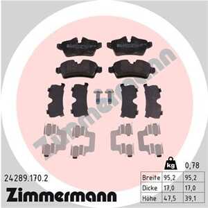 Bromsbeläggsats, Bakaxel, mini mini, mini cabriolet, mini clubman, mini clubvan, mini coupé, mini roadster, 3421 6 772 894, 342