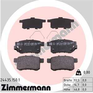 Bromsbeläggsats, Bakaxel, honda accord viii, accord kombi viii, 43022-TA0-A00, 43022-TA0-A40, 43022-TA0-A70, 43022-TA0-A80, 430