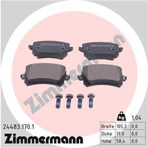 Bromsbeläggsats, Bakaxel, audi,seat,vw, 1K0 698 451 L, 3AA 698 451 A, 3AA 698 451, 3C0 698 451 B, 3C0 698 451 D, 3C0 698 451 E,