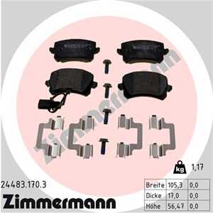 Bromsbeläggsats, Bakaxel, audi q3, 8U0 698 451 D, 8U0 698 451 E