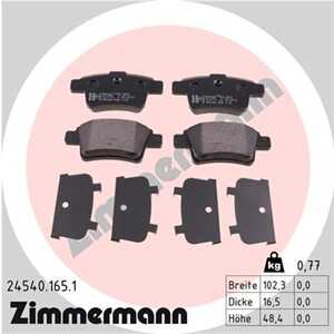 Bromsbeläggsats, Bakaxel, citroën c4 grand picasso i, c4 picasso minibus,  minivan i, 16 111 410 80, 425371, 425416, 425432