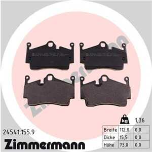 Bromsbeläggsats, Bakaxel, porsche 718 boxster, 718 cayman, 911 targa, boxster, cayman, 987 352 939 01, 98735293901