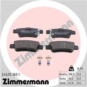 Bromsbeläggsats, Bakaxel, honda cr-v iii, cr-v iv, 43022SWWG00, 43022SWWG01, 43022SWWG02, 43022-T1G-G00