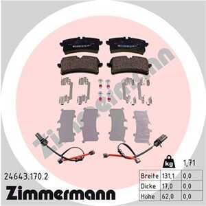 Bromsbeläggsats, Bakaxel, audi a7 sportback, a8 d4, bentley mulsanne, porsche macan, 3Y0 698 451 B, 3Y0 698 451 C, 3Y0 698 451,