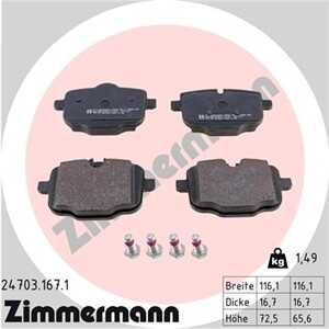 Bromsbeläggsats, Bakaxel, bmw 5 [f10], 5 touring [f11], 6 cabriolet [f12], 6 coupé [f13], 6 gran coupe [f06], 7 [g11, g12], ix 