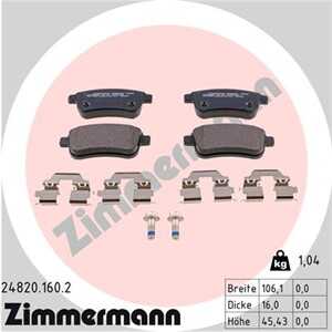 Bromsbeläggsats, Bakaxel, renault clio v, grand scénic iii, megane grandtour iv, megane halvkombi iv, scénic iii, 44 06 014 16R