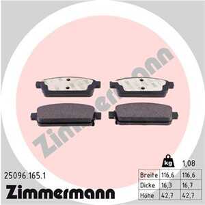 Bromsbeläggsats, Bakaxel, chevrolet,opel,vauxhall, 13319294, 13411380, 13411383, 13417473, 13473427, 1605170, 1605176, 1605180,