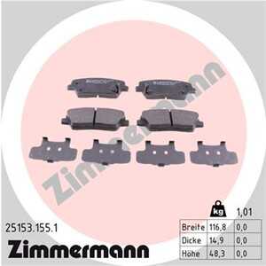 Bromsbeläggsats, Bakaxel, hyundai,kia, 583022JA00, 58302-2JA00, 583022MA00, 58302-2MA00, 58302-2MA90, 583022PA70, 58302-2PA70, 