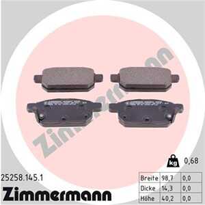 Bromsbeläggsats, Bakaxel, suzuki baleno, swift iv, swift v, sx4 s-cross, vitara, 55800-52R00, 55800-61M00, 55800-61M01 000, 558