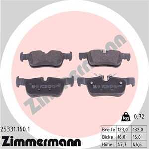 Bromsbeläggsats, Bakaxel, bmw,mini, 3420 1 543 683, 3420 6 885 547, 3421 6 859 917, 3421 6 860 403