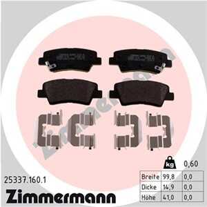 Bromsbeläggsats, Bakaxel, hyundai,kia,ssangyong, 48413350B0, 58101-3VA90, 583020UA30, 58302-0UA30, 583021RA30, 58302-1RA30, 583