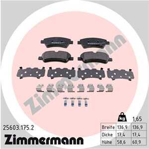 Bromsbeläggsats, Bakaxel, ford, 1 763 916, 1 829 395, 1 840 037, BK21-2M008-AA, BK21-2M008-AB, BK21-2M008-AC