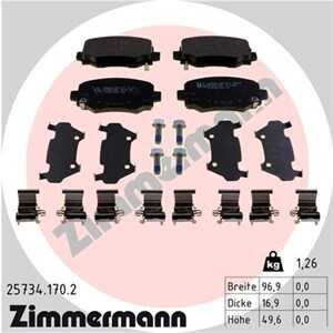 Bromsbeläggsats, Bakaxel, chrysler 200 sedan, jeep cherokee, 2AMV4101AA, 68225301AA, 68225301AB, 68225327AA, 68225327AB, 682253