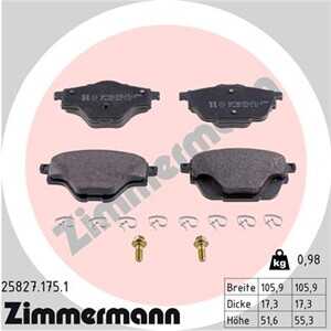 Bromsbeläggsats, Bakaxel, citroën,ds,opel,peugeot, 16 090 009 80, 16 175 354 80, 16 197 912 80, 16 478 743 80, 95525386