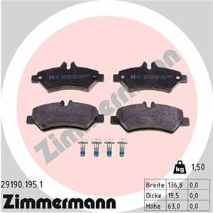 Bromsbeläggsats, Bakaxel, mercedes-benz,vw, 004 420 6920, 008 420 5120, 2E0 698 451, 906 420 0100, A 004 420 6920, A 008 420 51