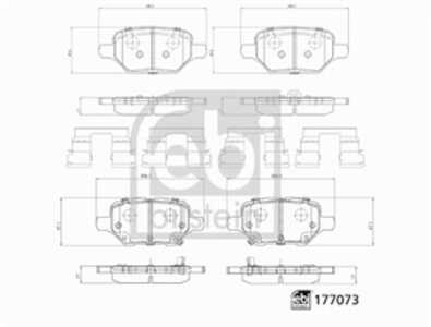 Bromsbeläggsats, Bakaxel, chevrolet trax, opel mokka / mokka x, vauxhall mokka / mokka x, 042539412, 42539412