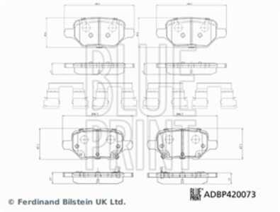 Bromsbeläggsats, Bakaxel, chevrolet trax, opel mokka / mokka x, vauxhall mokka / mokka x, 042539412, 42539412