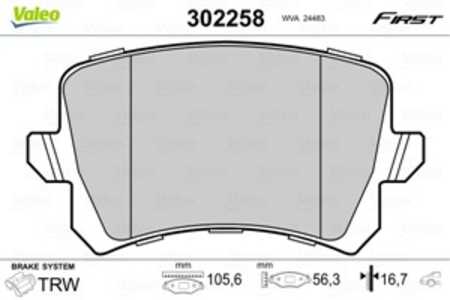 Bromsbeläggsats, Bakaxel, audi,seat,vw, 3AA698451, 3AA698451A, 3C0698451, 3C0698451A, 3C0698451B, 3C0698451C, 3C0698451D, 3C069