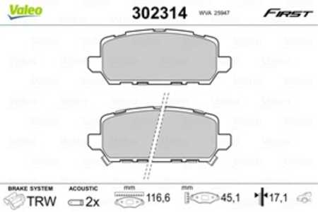 Bromsbeläggsats, Bakaxel, honda hr-v, 43022T2JH01, 43022-T2J-H01, 43022T8MG00, 43022-T8M-G00, 43022T8MG01, 43022-T8M-G01