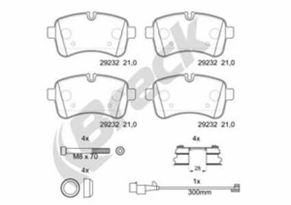 Bromsbeläggsats, Bakaxel, iveco, 42555917, 504232812