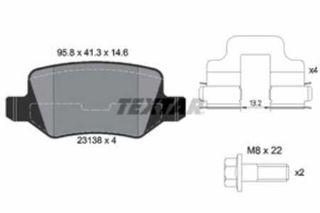 Bromsbeläggsats, Bakaxel, mercedes-benz a-klass [w168], vaneo [414], 1684200420, 4144200120, A1684200420, A4144200120