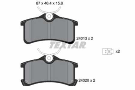 Bromsbeläggsats, Bakaxel, toyota avensis, avensis kombi, avensis liftback, corolla liftback, 0446602010, 0446602060, 0446620130