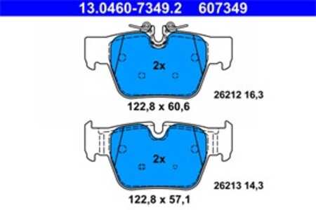 Bromsbeläggsats, Bakaxel, bmw 1 [f40], 2 gran coupe [f44], x2 [f39], mini mini clubman, mini countryman, 34 20 6 885 600