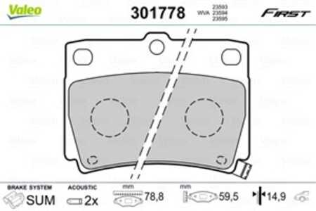 Bromsbeläggsats, Bakaxel, mitsubishi galloper, pajero sport i, pajero sport ii, pajero sport iii, 4605A783, 4605-A783, MN102626