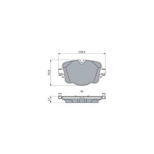 Bromsbeläggsats, Bakaxel, bentley bentayga, 4M0 698 451 C, 4M0698451C