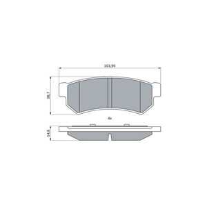 Bromsbeläggsats, Bakaxel, chevrolet lacetti, nubira kombi, nubira sedan, optra, optra halvkombi, 96 800 089, 96800089