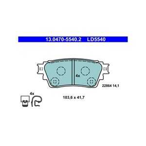 Bromsbeläggsats, Bakaxel, mitsubishi eclipse cross, outlander iii, outlander van iii, 4605B562, 4605B989