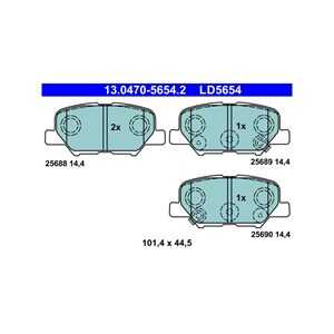 Bromsbeläggsats, Bakaxel, citroën,mazda,mitsubishi,peugeot, 16 098 996 80, 16 356 771 80, 4605A998, 4605B071, GHY9-26-48Z, GHY9