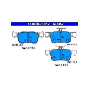 Bromsbeläggsats, Bakaxel, honda civic halvkombi x, civic sedan x, 43022-TBA-A02, 43022-TGH-A01, 43022-TGN-G02, 43022-TVA-A03, 4