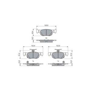 Bromsbeläggsats, Bakaxel, mazda 3 halvkombi, 3 sedan, cx-30, mx-30, BCYA2643Z, BCYA2643ZA, BDYS2643Z, BDYS2643ZA, DFZ52643Z, DF