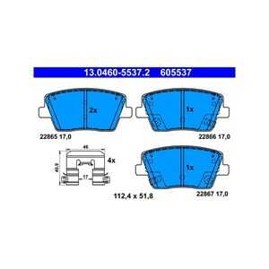 Bromsbeläggsats, Bakaxel, hyundai i30, i30 fastback, 58302-S0A30