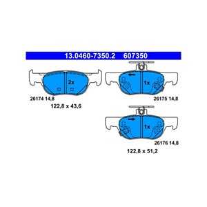 Bromsbeläggsats, Bakaxel, mazda 3 halvkombi, 3 sedan, cx-30, mx-30, BCYA-26-43Z, BCYA-26-43ZA, DFZ5-26-43Z, DGY6-26-43Z