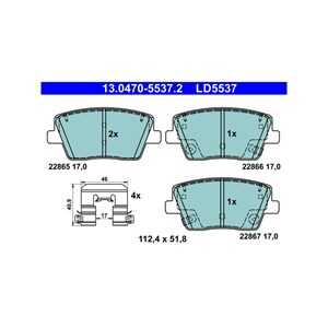 Bromsbeläggsats, Bakaxel, hyundai i30, i30 fastback, 58302-S0A30