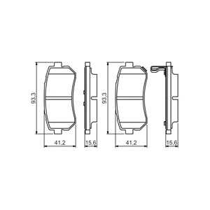 Bromsbeläggsats, Bakaxel, hyundai i20 i, 58302 1JA31, 583021JA31