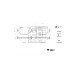 Bromsbeläggsats, Bakaxel, opel corsa f, peugeot 2008 ii, 16 647 371 80, 16 814 499 80, 1681449980