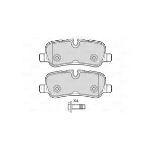 Bromsbeläggsats, Bakaxel, land rover discovery iv, range rover iii, range rover sport i, LR015519, LR139969