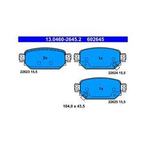 Bromsbeläggsats, Bakaxel, mazda 3, 3 sedan, 3 skåp/halvkombi, cx-3, BAY0-26-23ZA, BAY0-26-43ZA, D2Y1-26-43Z