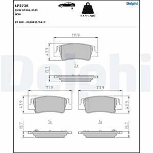 Bromsbeläggsats, Bakaxel, hyundai sonata viii, tucson, kia niro ii, sportage v, 58302AOA50, 58302ATA60, 58302L0A15, 58302L1A00,