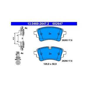 Bromsbeläggsats, Bakaxel, audi, 4N0 698 451 D, 4N0 698 451 F, 8W0 698 451 AE, 8W0 698 451 AF, 8W0 698 451 AH