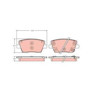 Bromsbeläggsats, Bakaxel, hyundai i30, i30 fastback, 58101-S0A00, 58101-S0A10, 58302-S0A30, 58302-S0A50