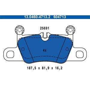 Bromsbeläggsats, Bakaxel, porsche 911, 911 cabriolet, 911 targa, 991 352 949 01, 991 352 949 02