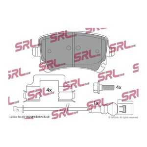 Bromsbeläggsats, Bakaxel, audi,vw, 3D0 698 451, 3D0 698 451A, 3D0698451, 3D0698451A, 4B3698451, 4F0698451C