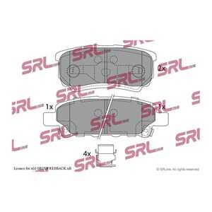 Bromsbeläggsats, Bakaxel, chrysler,dodge,jeep,lexus,mitsubishi, 05191271AA, 05191271AB, 05191271AC, 2AMV4271AA, 4605A336, 4605A